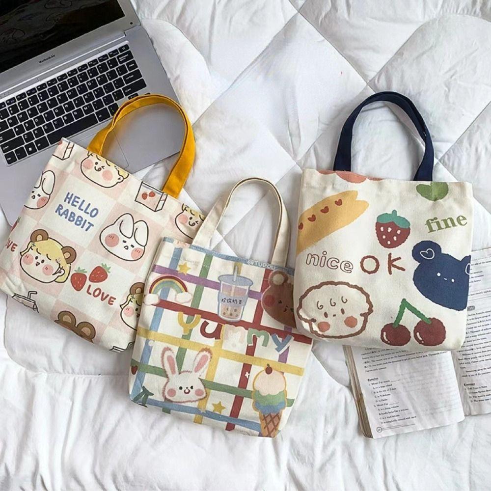 Мультяшная мода INS Стиль пикник сумки школьная сумка женская сумка сумки-мессенджеры холщовая сумка