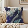 Blue Modern Gradient Design Pillow Case Double-Sided Plush Sofa Cushion Covers Organic Breathable Invisible Zipper