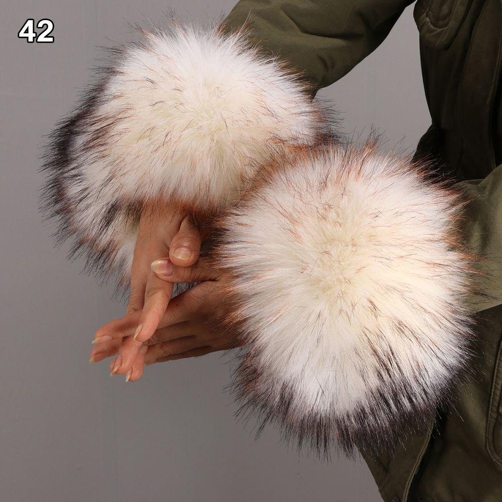 Аксессуары для одежды Теплый напульсник Эластичный ветрозащитный нарукавник на запястье Искусственный мех Дамский плюшевый манжет