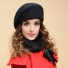 Woolen Hat Female Korean Style of The British Trendy Outdoor Beret Stewardess Hat Warm Painter Hat Cap