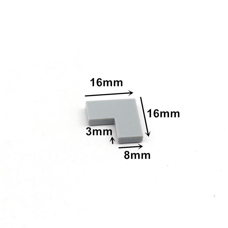 60 шт. MOC кирпичная плитка 2x2 угловая тонкая 2+1 точки образовательные просветительские детские игрушки 60 шт. строительные блоки плитка 14719