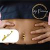 KODY PIERCING Navel Jewelry Colt Pistol Gold Plated Inlaid with Zirconium 10mm