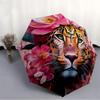 1PC Leopard Floral Print Automatic Open/close, All-Season Portable Folding Umbrella for Women & Men yy250919194