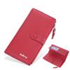 Women's Fashion Long Wallet Pu Leather Clutch Bag All Match Zipper Cell Phone Bag Ladies Hasp Multi-card Coin Purse