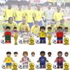 Soccer Star Series Team Building Blocks Set Small Plastic Pieces