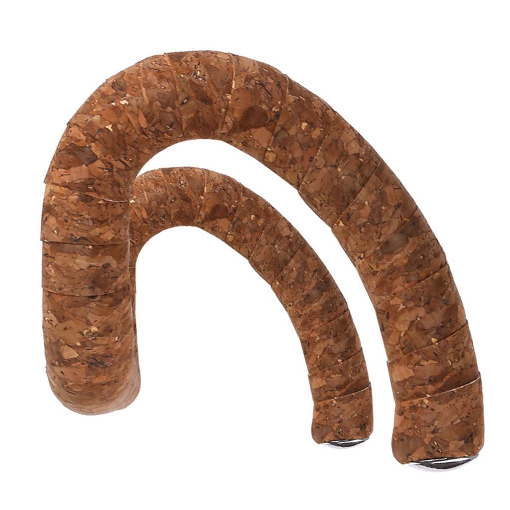 1 Roll Cork Bicycle Handlebar Tape Brown EVA Vintage Shock Absorbent Road Bicycle Handle Bar Wrap Tape for Cycling Deep