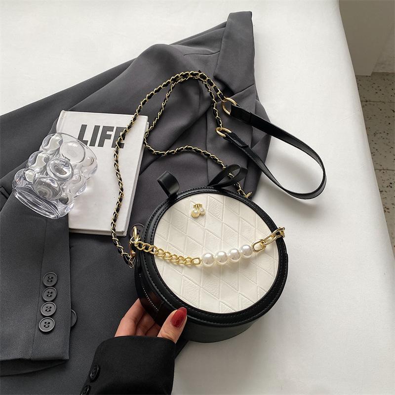 Стильная и простая сумка через плечо, простая и модная повседневная сумка-мессенджер 2024 года, новая версия, повседневная маленькая круглая сумка