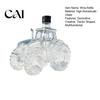Alcohol Storage With Airtight Seal Tractor Shaped Whiskey Glass Decanter, 300ML Wine Bottle with Lid, Clear Flask Novelty for Spirits, Unique Barware
