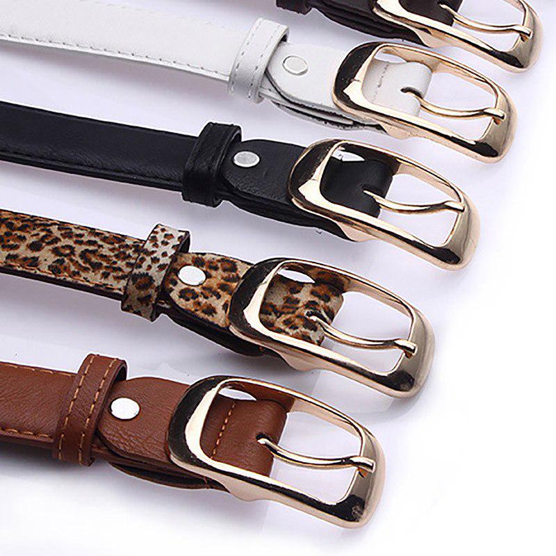 Fashion PU Leather Belts for Women Metal Pin Buckle Ladies Leopard Belt Jeans Pants Waistband