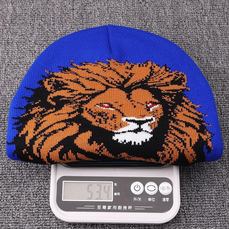 Hip Hop Lion Animal Knit Beanie Warm Earflap Cap Men Women