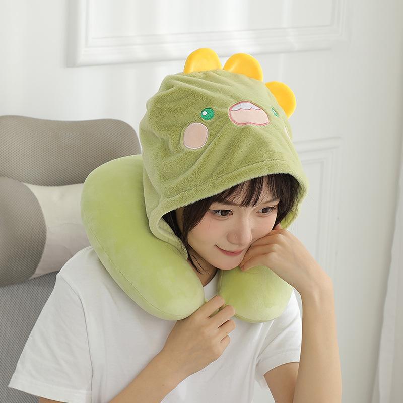 Travel Portable Blackout Airplane Pillow Office Nap Neck Pillow