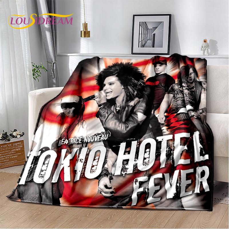 Одеяло Tokio Hotel Rock Band Bill Kaulitz, мягкое фланелевое одеяло для дома, спальни, кровати, дивана, пикника, офиса, пешего туризма, отдыха, сна