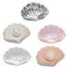 Мыльница в форме ракушки, Нескользящее дно, Гладкие керамические материалы, Художественный органайзер для ванной комнаты, Подставка для хранения