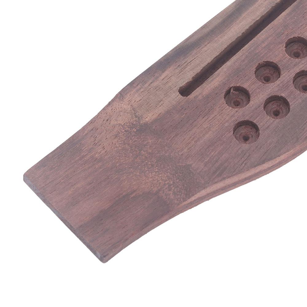 Wood Color Guitar Bridge Replacement Slotted Rosewood Saddle Bridge 12 String Acoustic Guitars