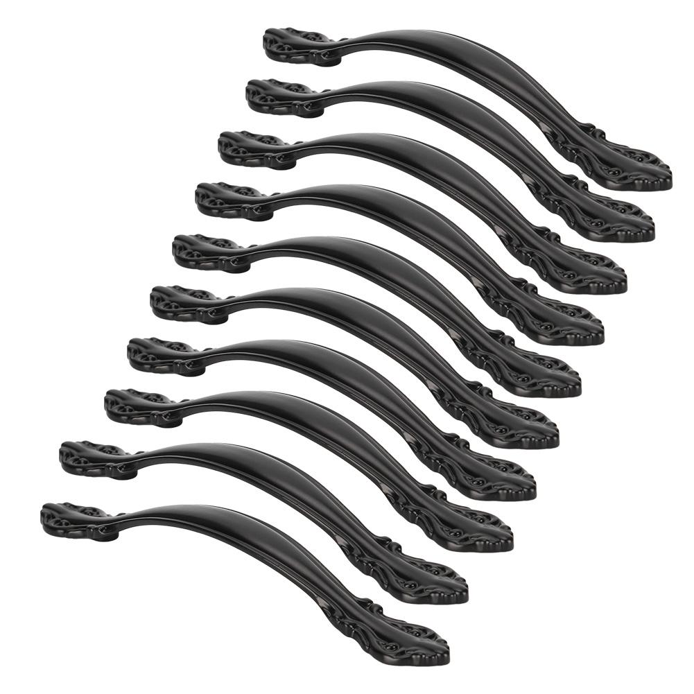 10 комплектов ручек для шкафа, простой стиль, 96 мм, ручки для дверей, для ящиков, офис, черные