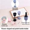 Flower Shape Nail Polish Holder 360 Degrees Rotating Tilted Anti-Spill Untippable Suction Gel Polish Bottle Stand Nail Polish Accessories