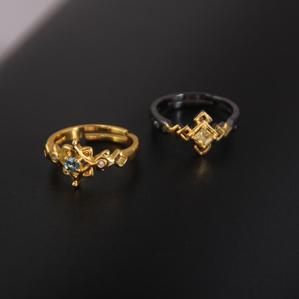 Аниме Genshin Impact Rings Zhongli Tartaglia Xiao Albedo Venti Kamisato Ayaka Finger Adjustable Ring Women Men Cospaly Gift