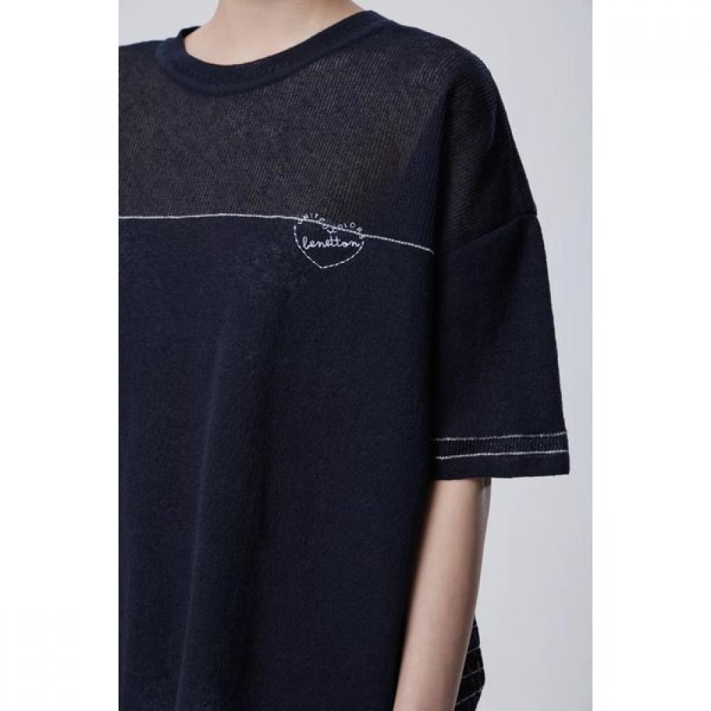 Benetton Вязание крючком с полосой на спине Bakp73631