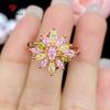 Wedding Ring Women Fashion Flower Shape Opening Delicate Rings Romantic Girl Accessories Anniversary Gift Trend Jewelry