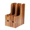 Magazine Book File Stand Organizer File Sorter Office Home Desk Storage Box Cherry Wood