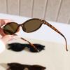 3pcs European and American retro oval small frame women's fashionable sunglasses personalized trendy glasses