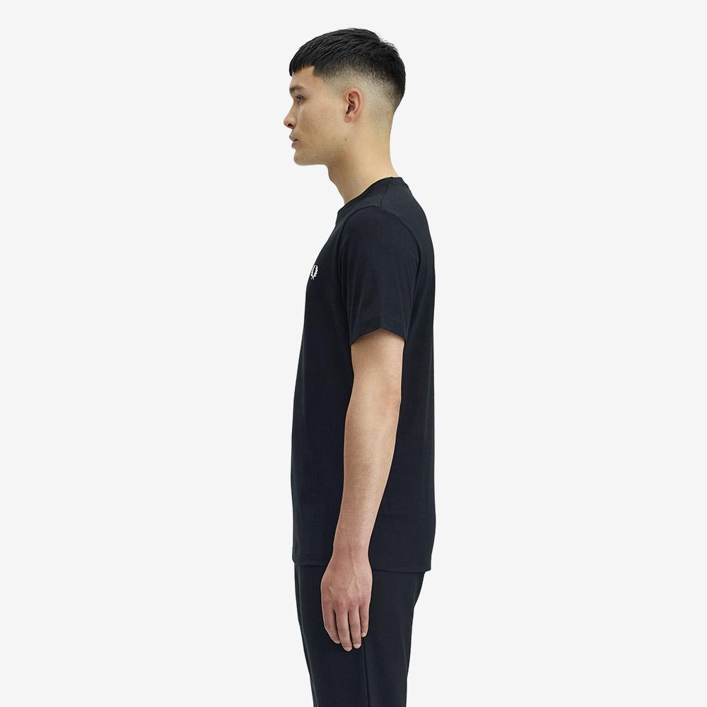 Fred Perry [Спорт] Футболка с круглым вырезом - Черная Afpm2G91600-102