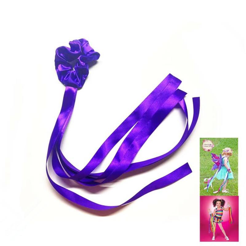 Dance Accessories Polyester Gymnastics Long Ribbon Elastic Rainbow Ribbon Headband Multicolor Wrist Straps Cheerleading