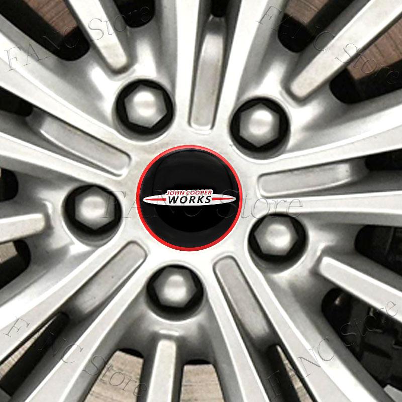 4Pcs 54/56/60mm S Emblem Car Wheel Center Hub Cap Rim refit dust-proof Badge Covers For Mini Cooper S JCW R50 R53 R56 F60