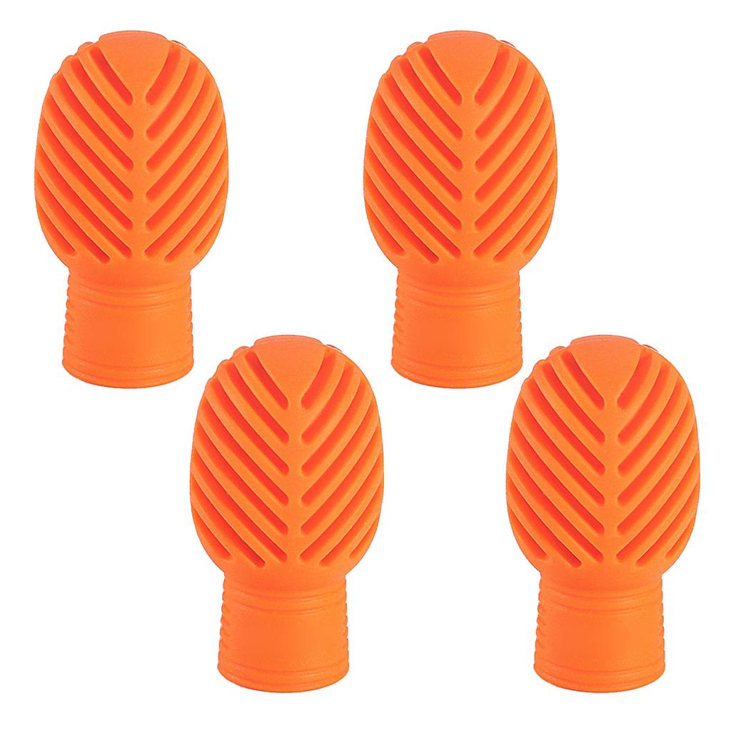 4Pcs Silicone Drumstick Mute Practice Tip Drum Mute Drumstick Mute Tip Drum Dampener Replacement Percussion Tip