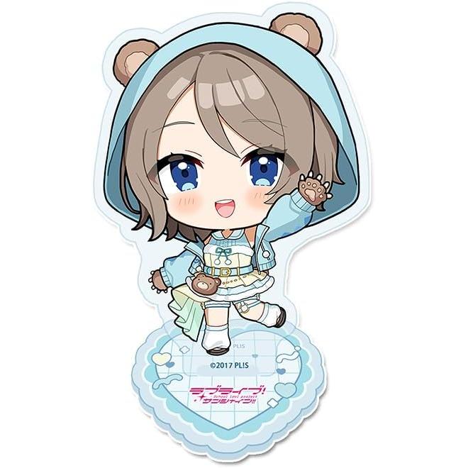 Сезонные растения Love Live! Солнечный свет!! Акриловая подставка Puchi Choco Ю Ватанабэ Животный костюм 90 мм x 90 мм Акрил