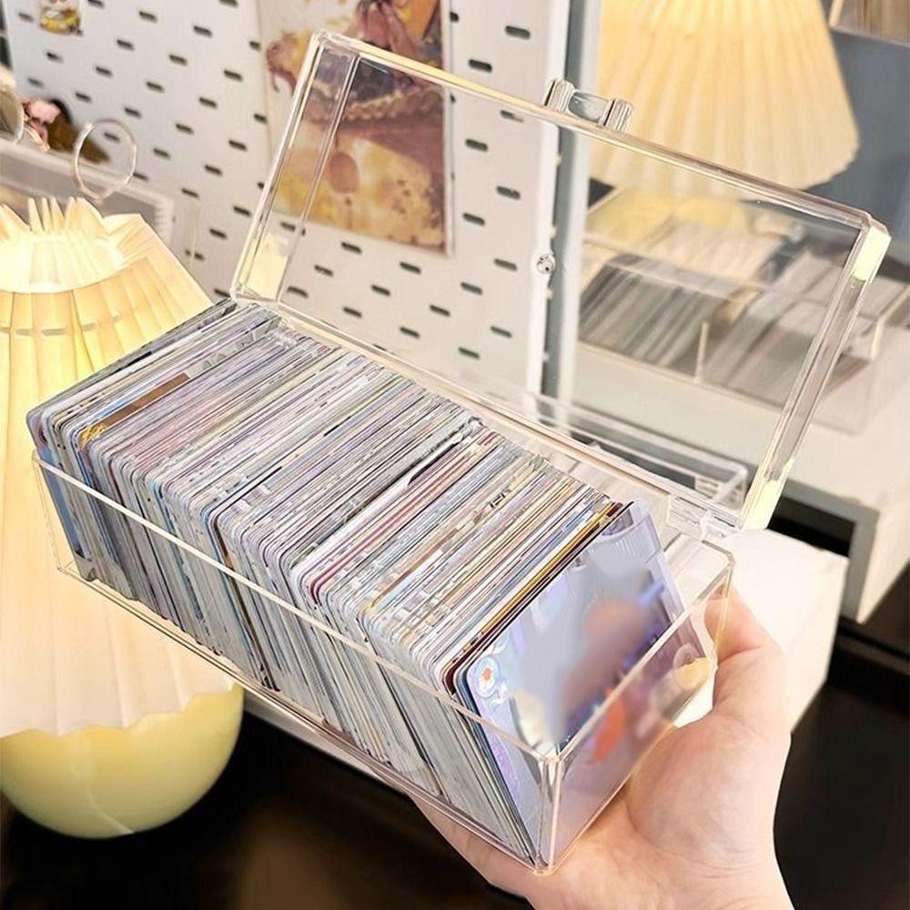 Коробка для хранения фотокарточек большой вместимости, контейнер для DIY, кейс с крышкой, органайзер для макияжа, кухня