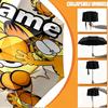 Custom Name Personalized Garfield Print Umbrella, Auto Open Close, 8‑Rib Sturdy Frame, Commute Camping Hiking Use, Birthday Gift