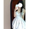 White Floral Suspender Dress Children's Summer New Casual Milk Sweet Waist Princess Tutu Dress