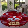 Cross Symbol Custom Name Round Area Rug Carpet Rug For Living Room Bedroom Sofa Playroom Decor Nonslip Floor Mat
