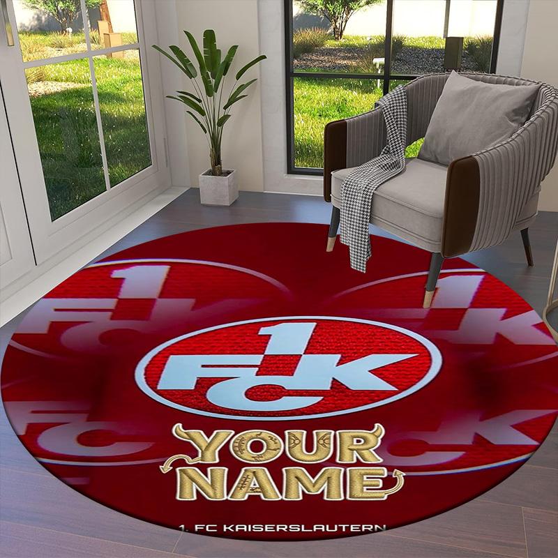 Cross Symbol Custom Name Round Area Rug Carpet Rug For Living Room Bedroom Sofa Playroom Decor Nonslip Floor Mat