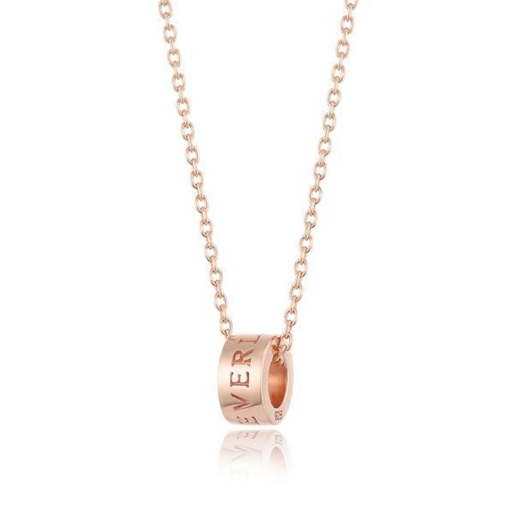 LLOYD Everlasting Single Plain Rose Gold Necklace LLNS22317SPY