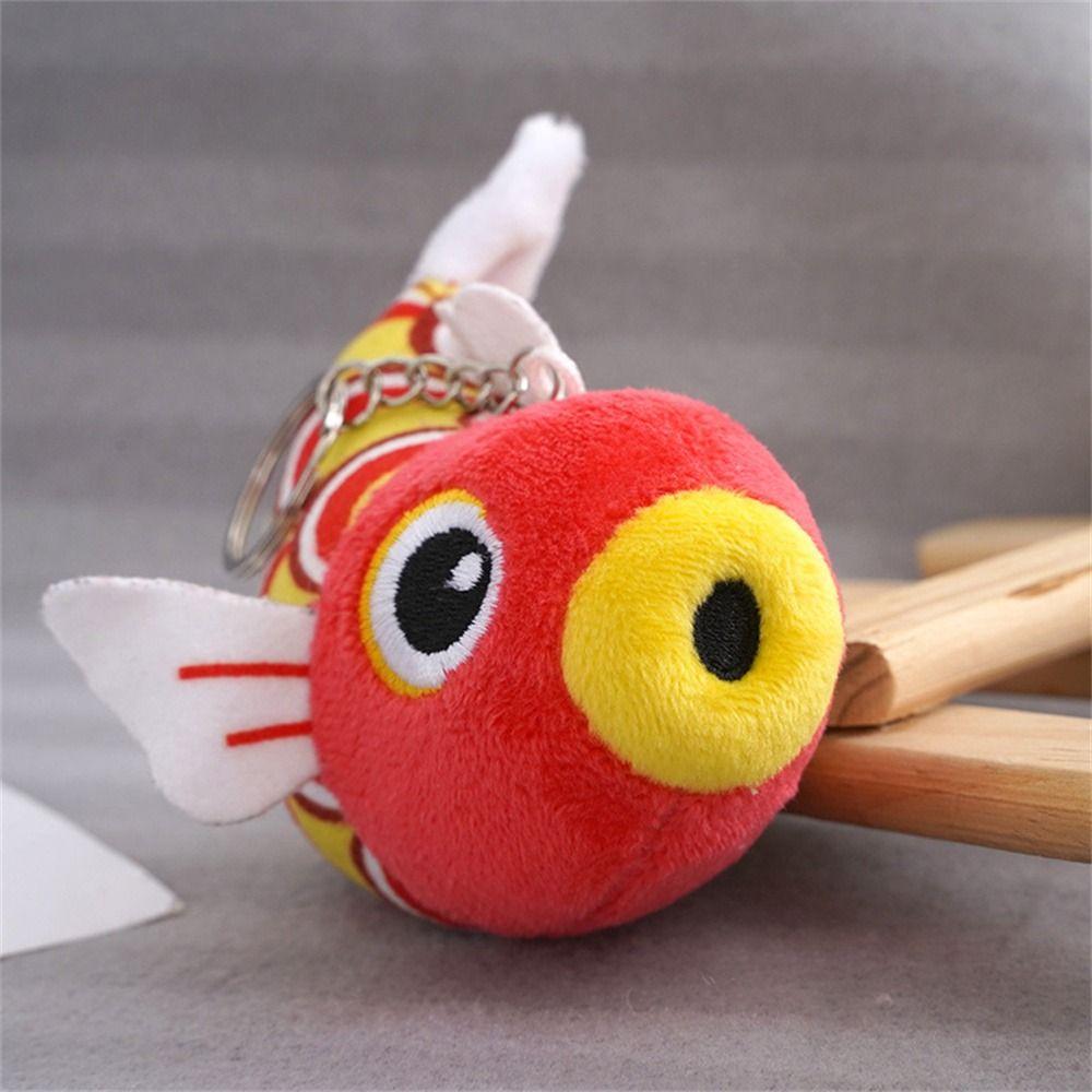 Small Jewelry Animal Doll Red Carp Plush Pendant Fish Keychain Fish Doll Plush Toy Fish Key Ring