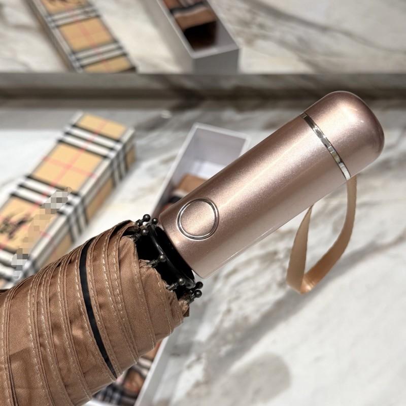 Automatic 3-Fold Umbrella With Plaid UV Protection Rain Sun Shield Women Men Office Travel Gift
