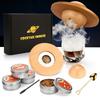 Glass Top Smoker Cocktail Smoker Kit With 4PCS Wood Chips Bartender Accessories For Whiskey Drinks Smoking Gift Kit for Men 5