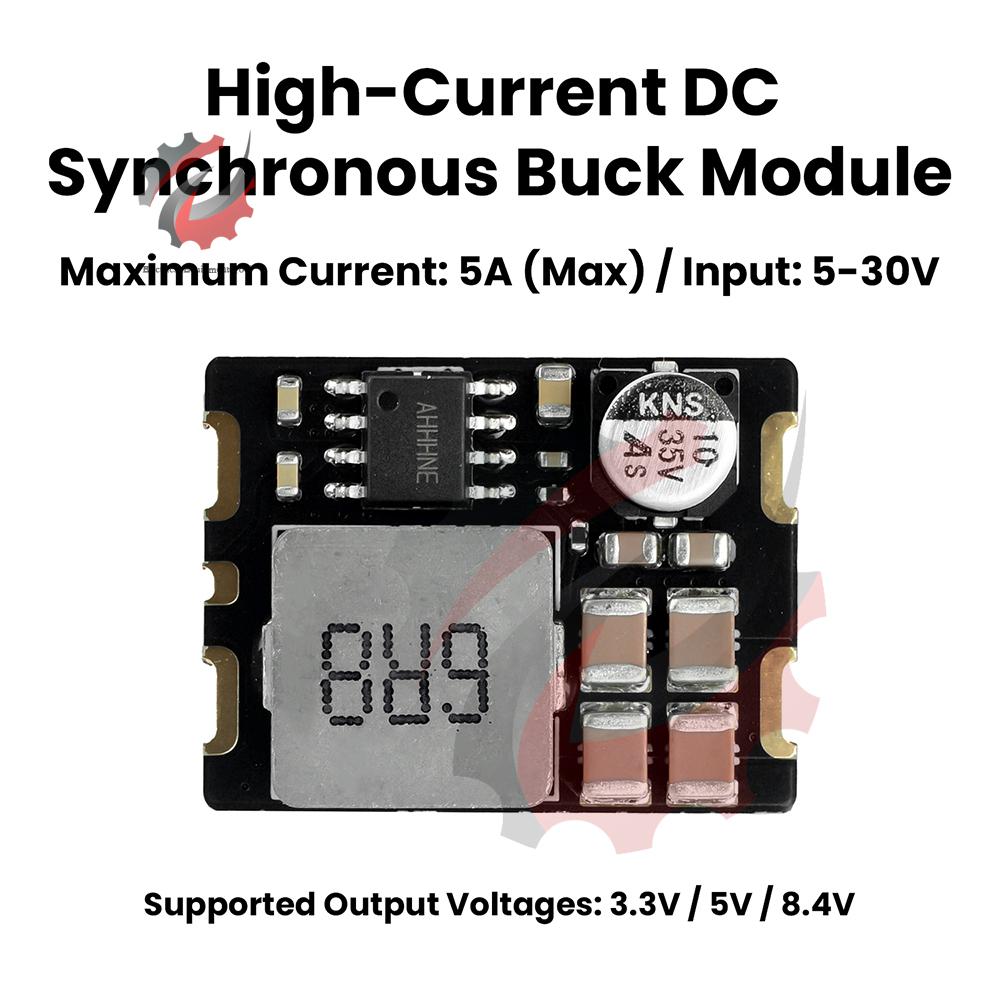 5A Buck Converter Module DC 5-30V to 3.3V/5V/8.4V 60W Peak Power Industrial Grade Synchronous Step-Down Power Supply