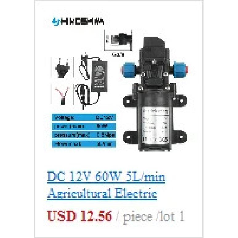 DC 12V 60W Micro Electric Diaphragm Water Pump Automatic Switch 5L/min High Pressure Car Washing Spray Water Pump 0.8Mpa 5L/min