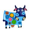 New Colorful Enamel Cow Brooches For Women Winter Coat Sweater Animal Milk-cow Pin Diaco Jewelry