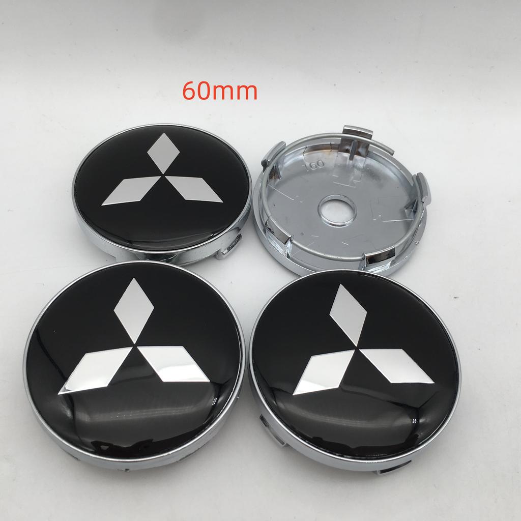 4pcs 3D 56mm 60mm 68mm for Mitsubishi Car Wheel hub Center Cap emblem Badge covers sticker Decals styling auto Accessories