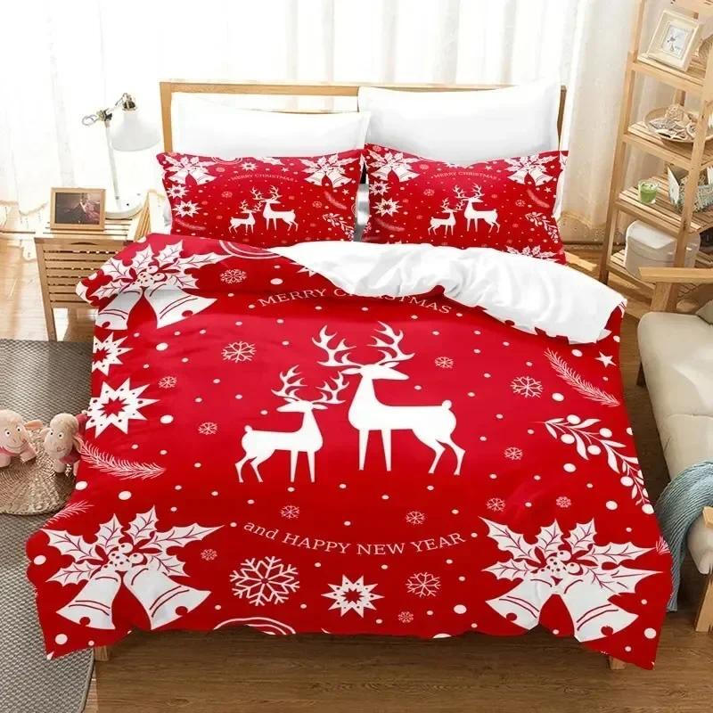 3D Merry Chrismas Fashion Bedding Set Boys Girls Twin Queen Size Duvet Cover Pillowcase Bed Kids Home Textileextile