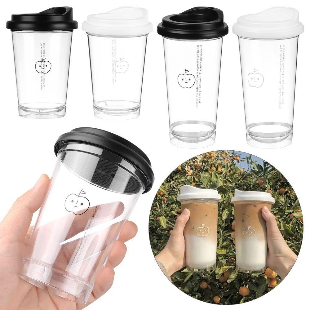 Transparent Water Cups 355ml/473ml Drinking Bottle Portable Water Bottle For Juice Milk Tea Coffee