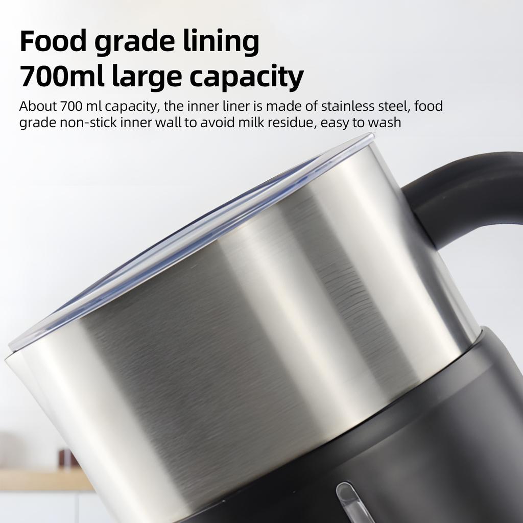 5 In 1 Electric Milk Frother - 24oz/700ml Hot and Cold Foam Maker and Milk Warmer for Latte /