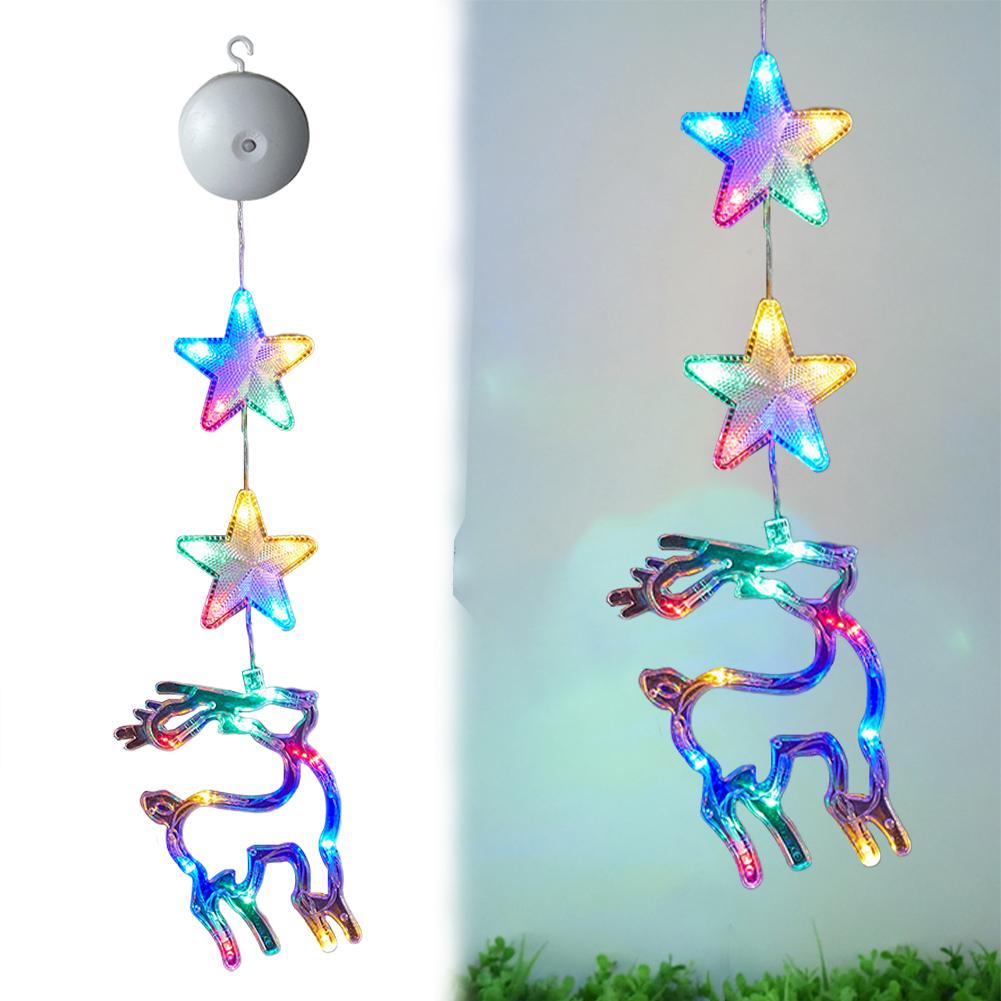1/3pcs Christmas Lights LED String Lights Fairy New Year Window Light with Suction Cup For Home Window Bedroom Christmas Decor