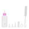 6PCS/ Set 60ml Pet Puppy Kitten Feeding Bottle Small Dog Cat Milk Nursing Care Kit (Pink)