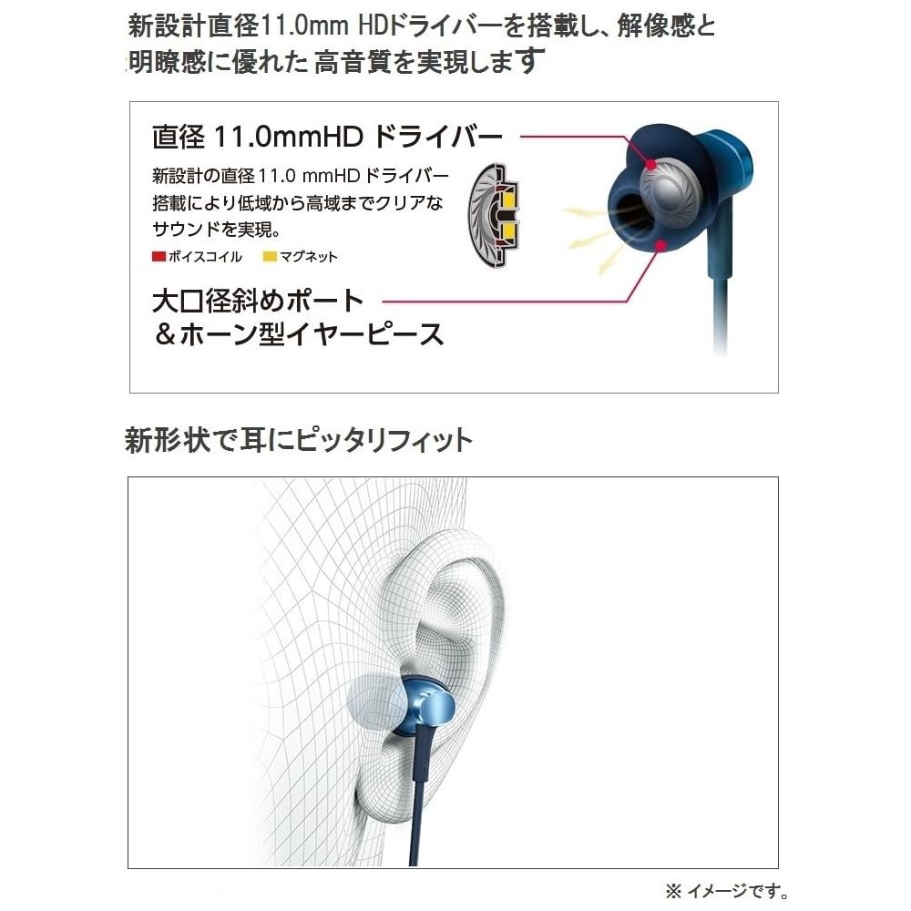 Panasonic High-Resolution In-Ear Headphones, Black RP-HDE1-K