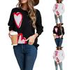 Women's Casual Fashion Round Neck Heart Sweater Knitted Bottoming Shirt